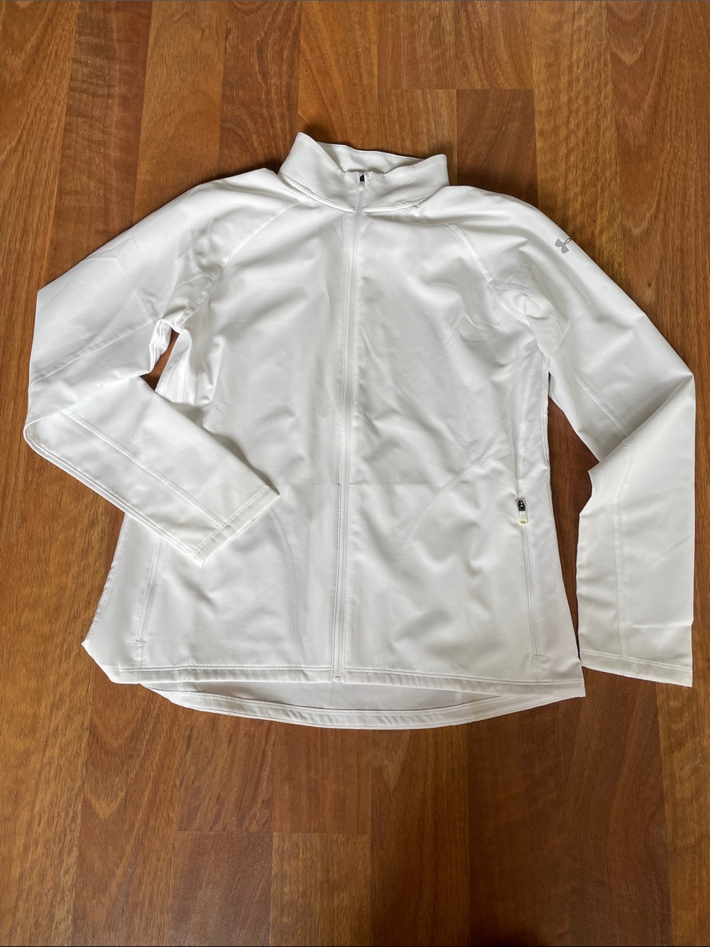 Under Armour Women’s White Full-Zip Utility Jacket. Heatgear